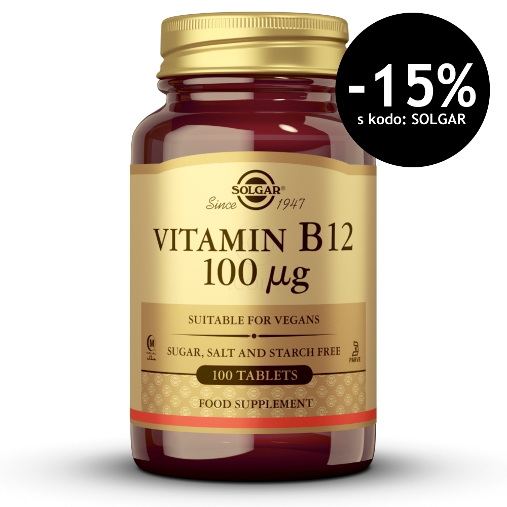Solgar Vitamin B12 100 μg, tablete (100 tablet)